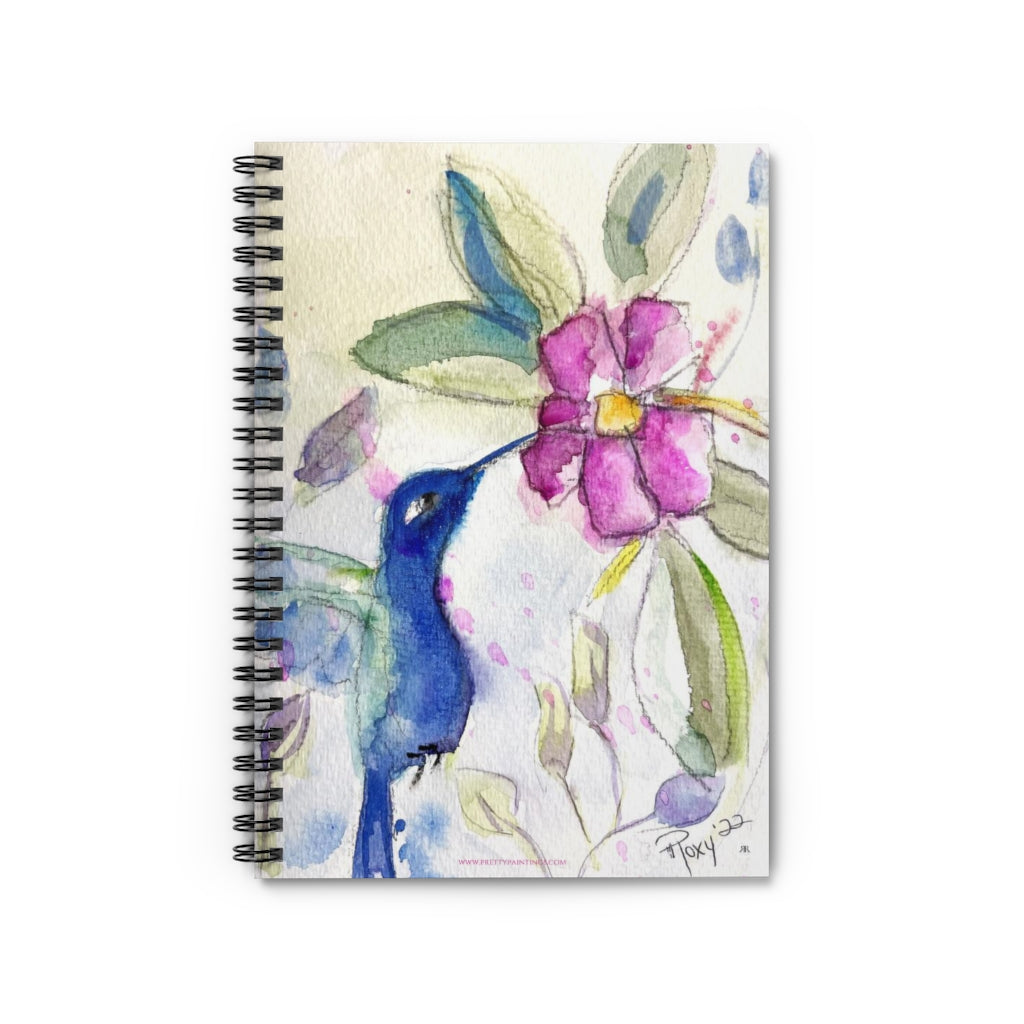 "Hummingbird in Spring" Spiral Notebook