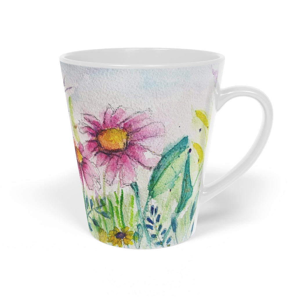 Tasse à café au lait Butterfly Garden, 12 oz