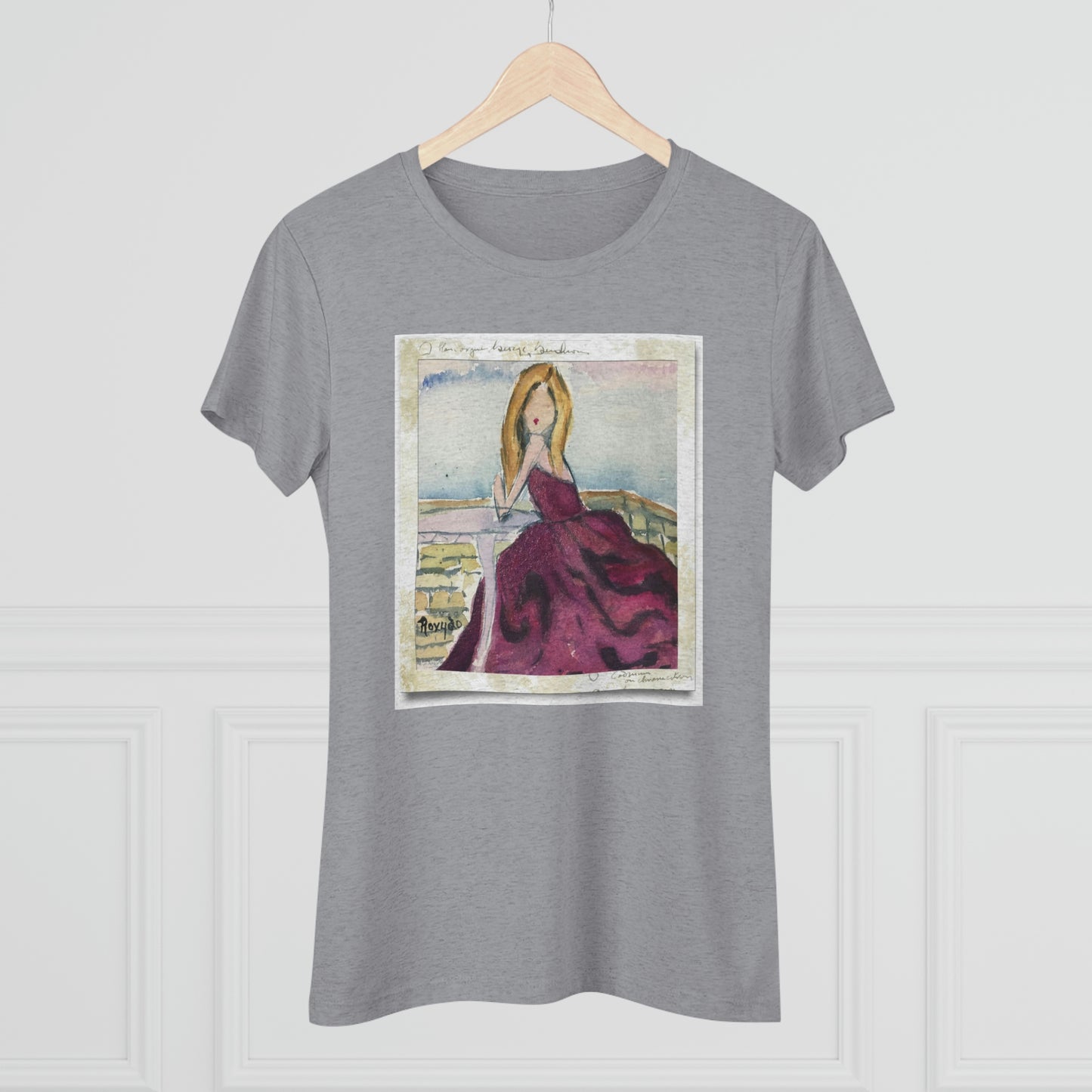 Beach Babe in a Gown Women's fitted Triblend Tee  tee shirt