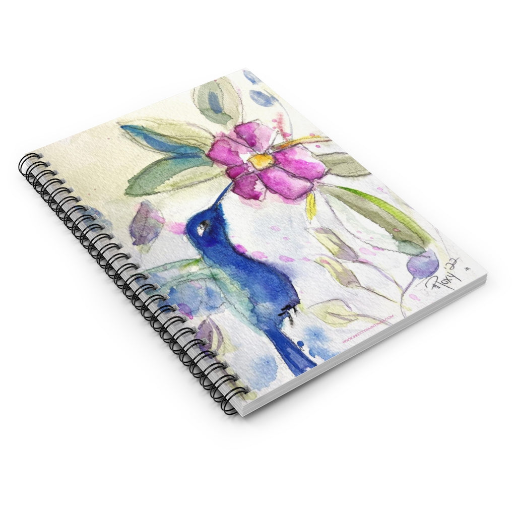 "Hummingbird in Spring" Spiral Notebook