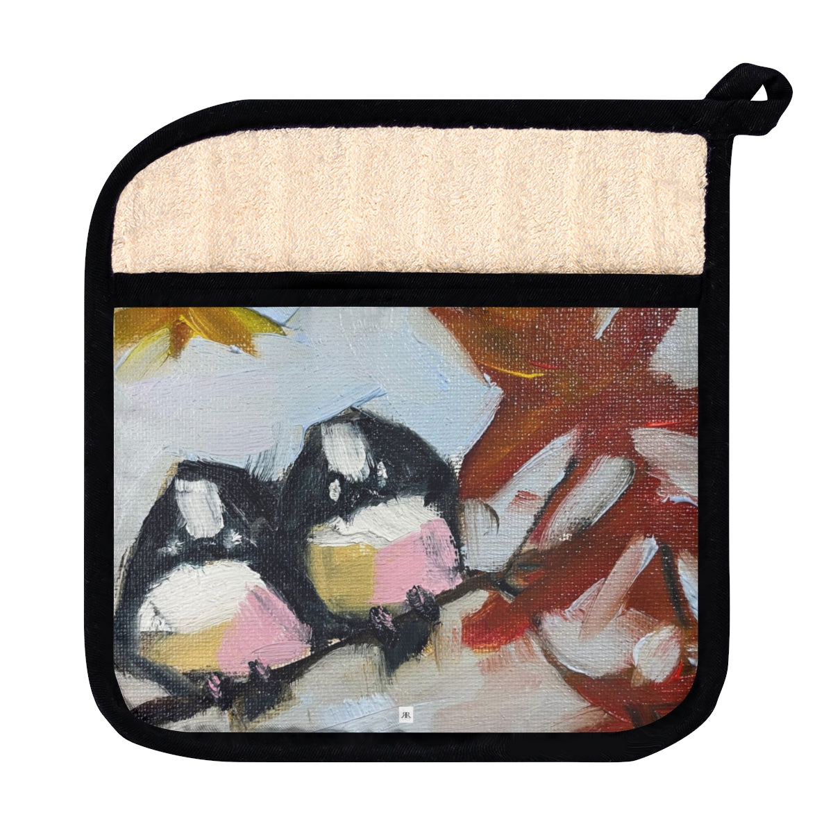 Chickadees in a Maple Tree Pot Holder