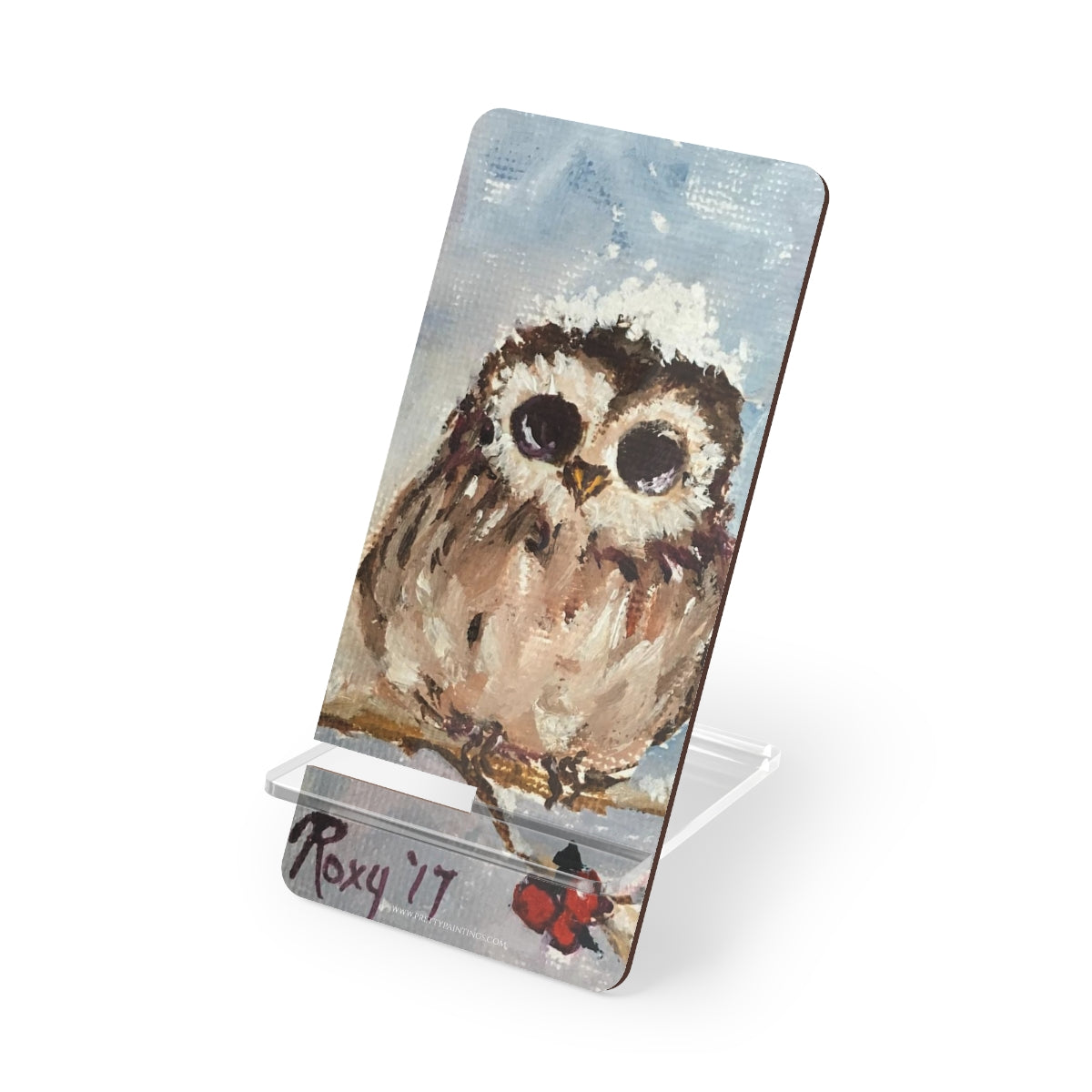 Adorable Snowy Owl Chick  Cell Phone Stand