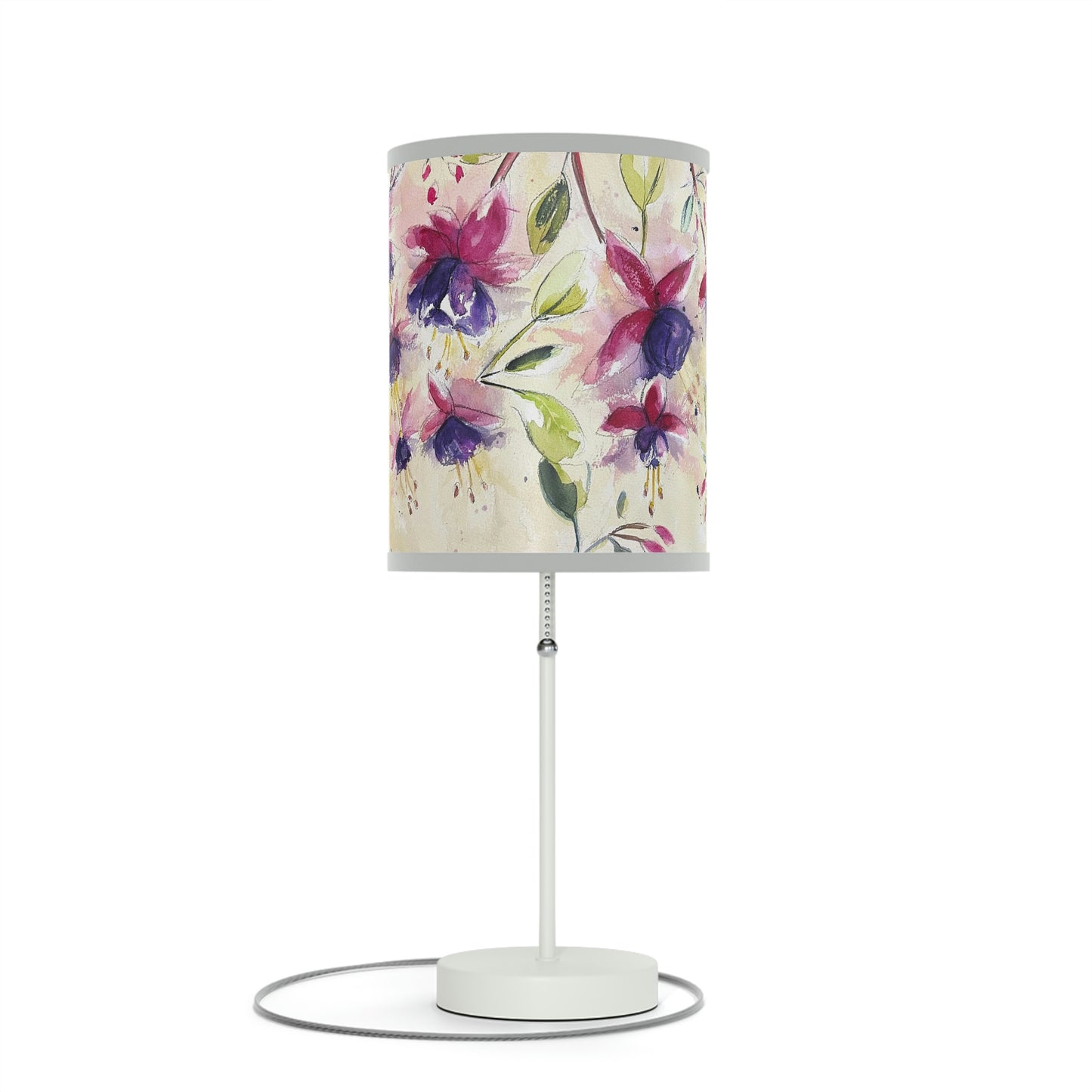 Fluffy Fuchsias Lamp on a Stand, US|CA plug