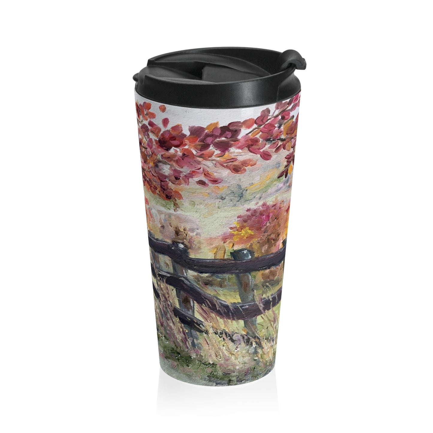 The Rickety Fence Cotswolds Autumn Lane Stainless Steel Travel Mug