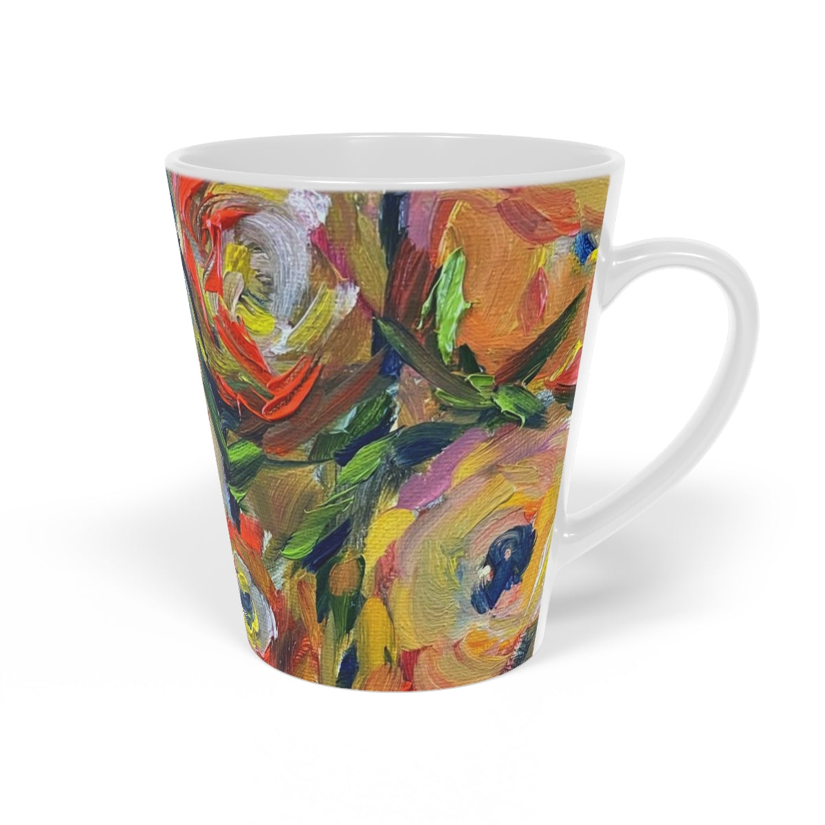 Colorful Fall Blooms  Latte Mug, 12oz