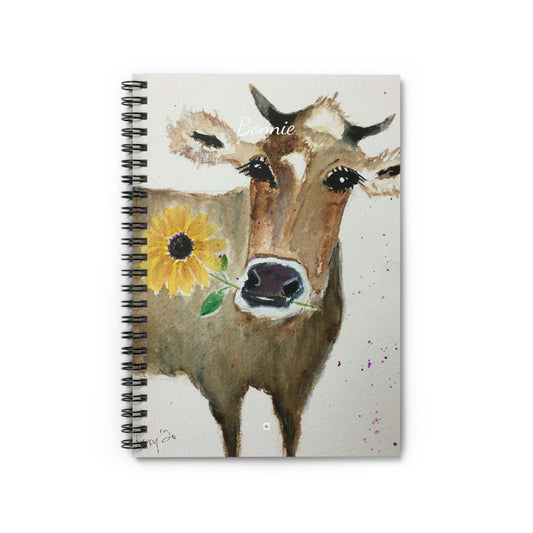 Bonnie - Pintura caprichosa de la vaca Cuaderno de espiral