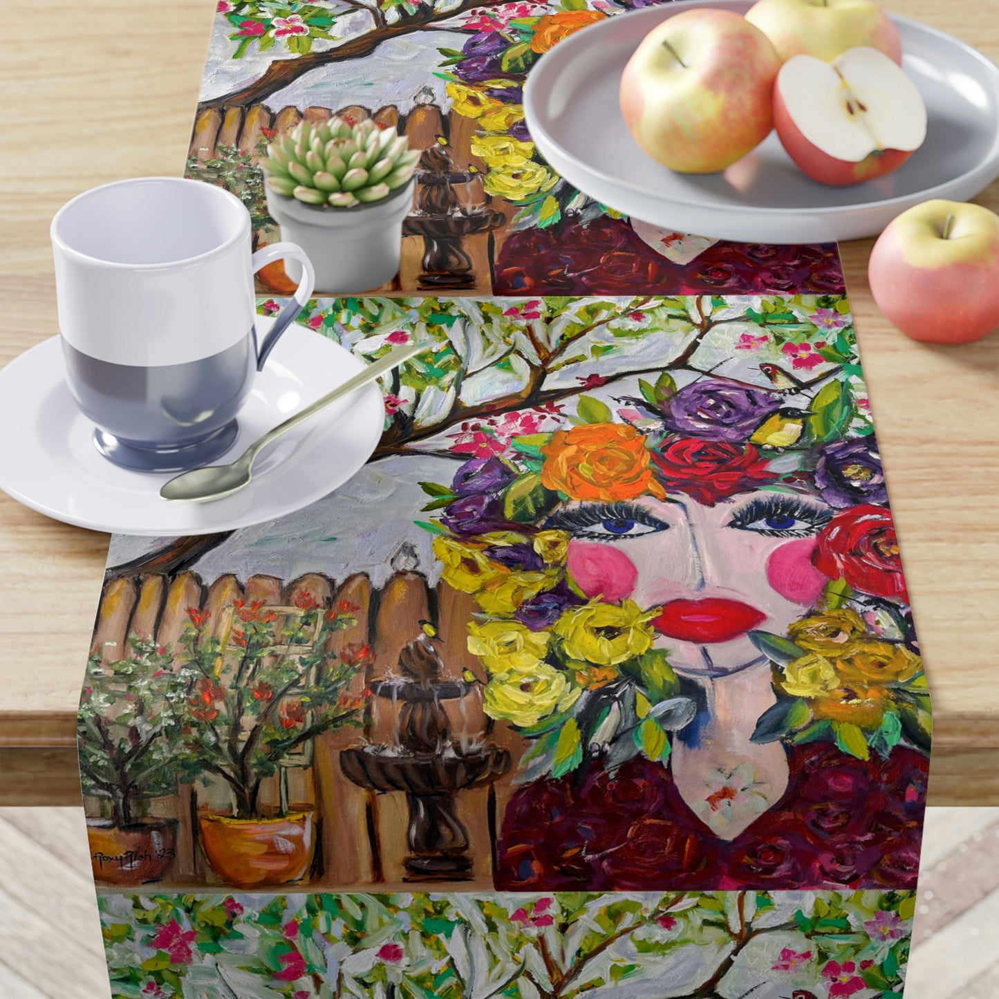 Birds and Blossoms (without border) Table Runner