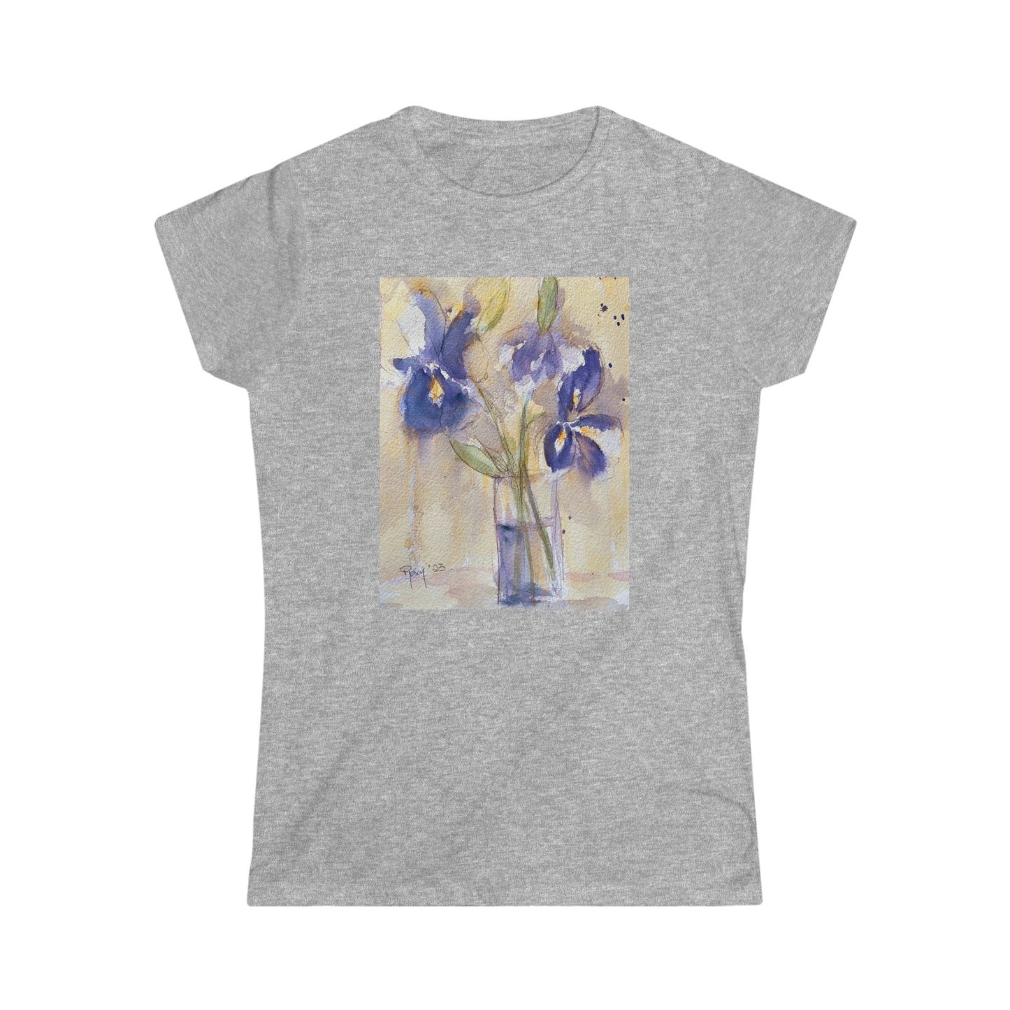 Purple Irises Women's Softstyle  Semi-Fitted Tee