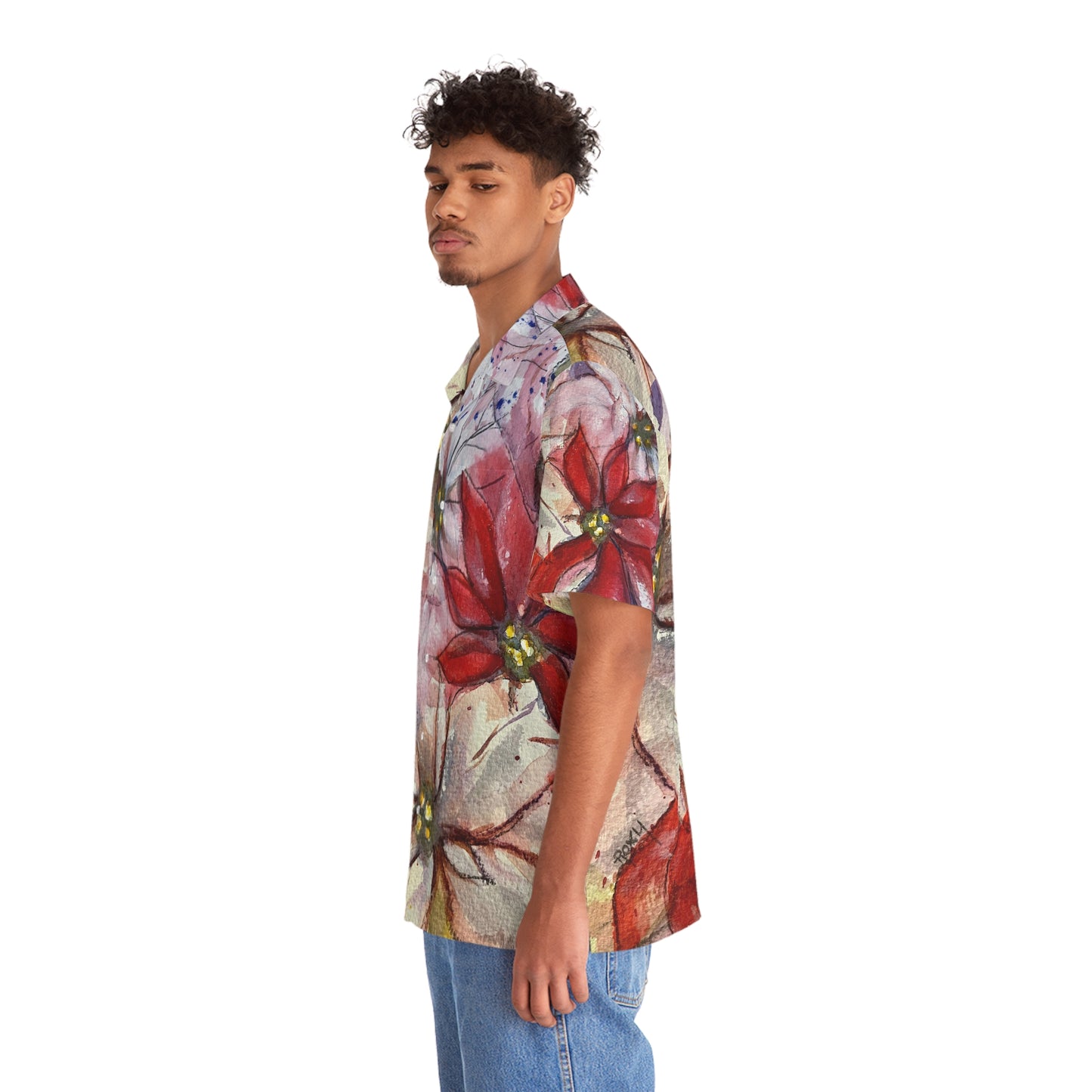 Poinsettias Men's Hawaiian Shirt