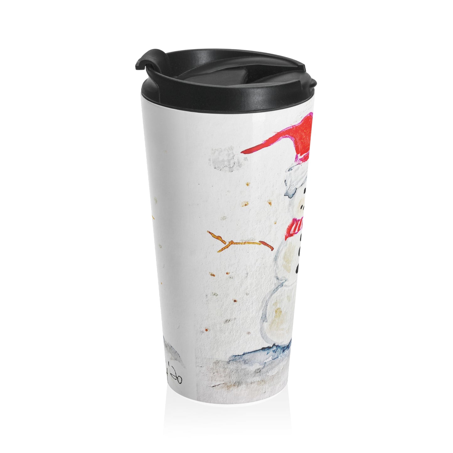 Snowman Stainless Steel Travel Mug