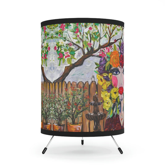 Birds and Blossoms Tripod Lamp