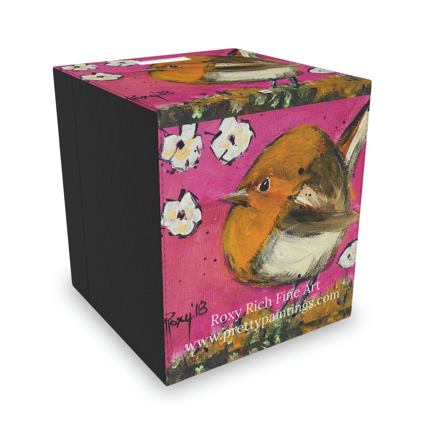 Whimsical Wren Bird Felt Storage Box