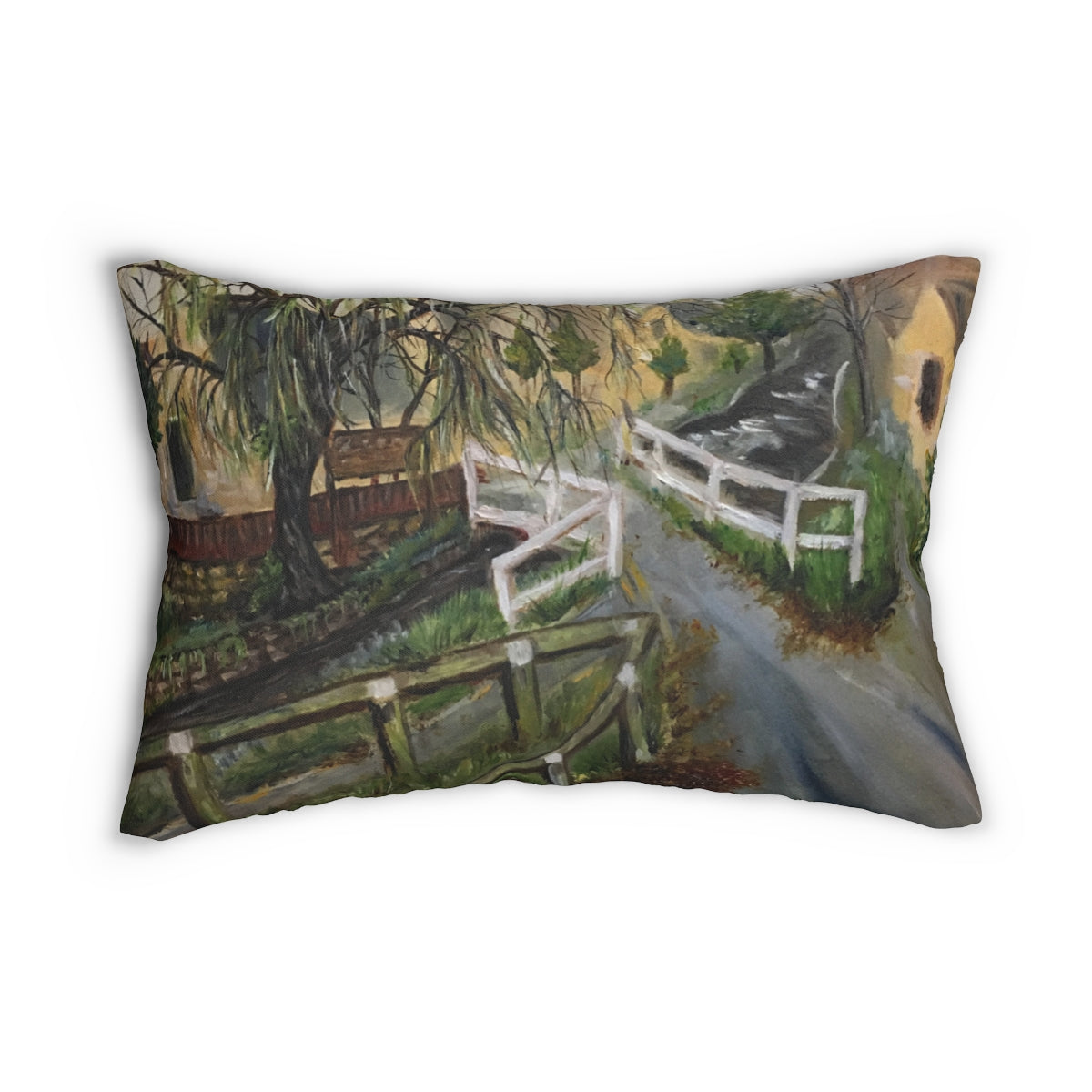 Lower Slaughter Country Inn Cotswolds Lumbar Pillow