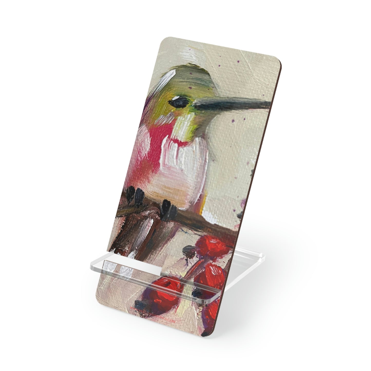 Hummingbird with Berries- Phone Stand