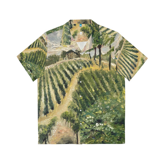 Brenda's View at Lorenzi Estate Wines Temecula Oil Landscape Men's Hawaiian Shirt