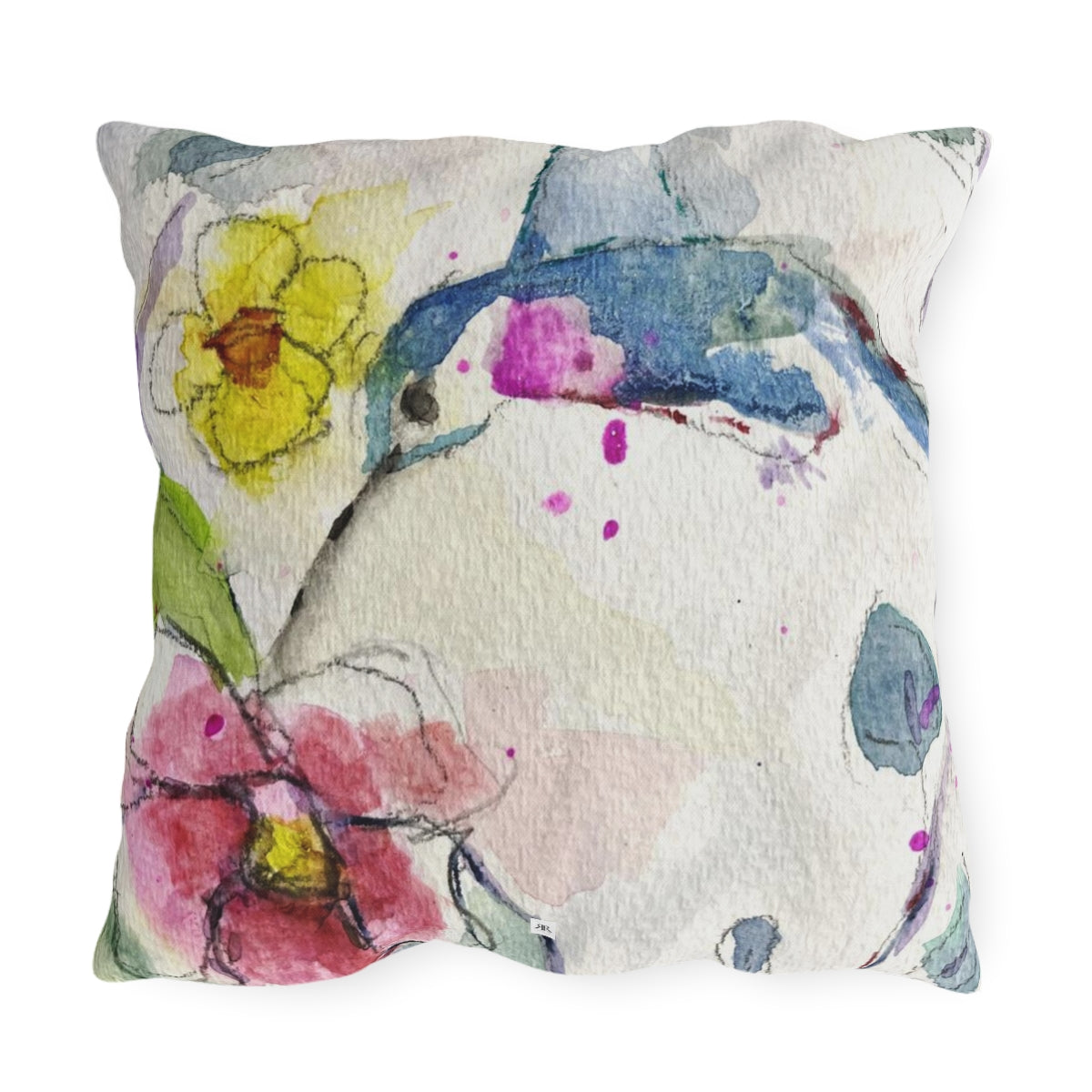 Magical Floating Hummingbird Outdoor Pillows