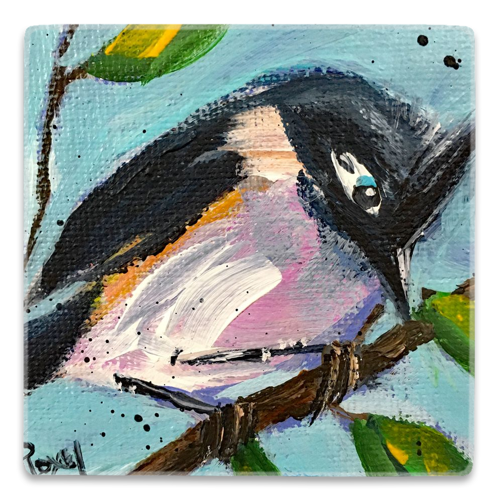 Tufted Tit  Bird Square Magnet