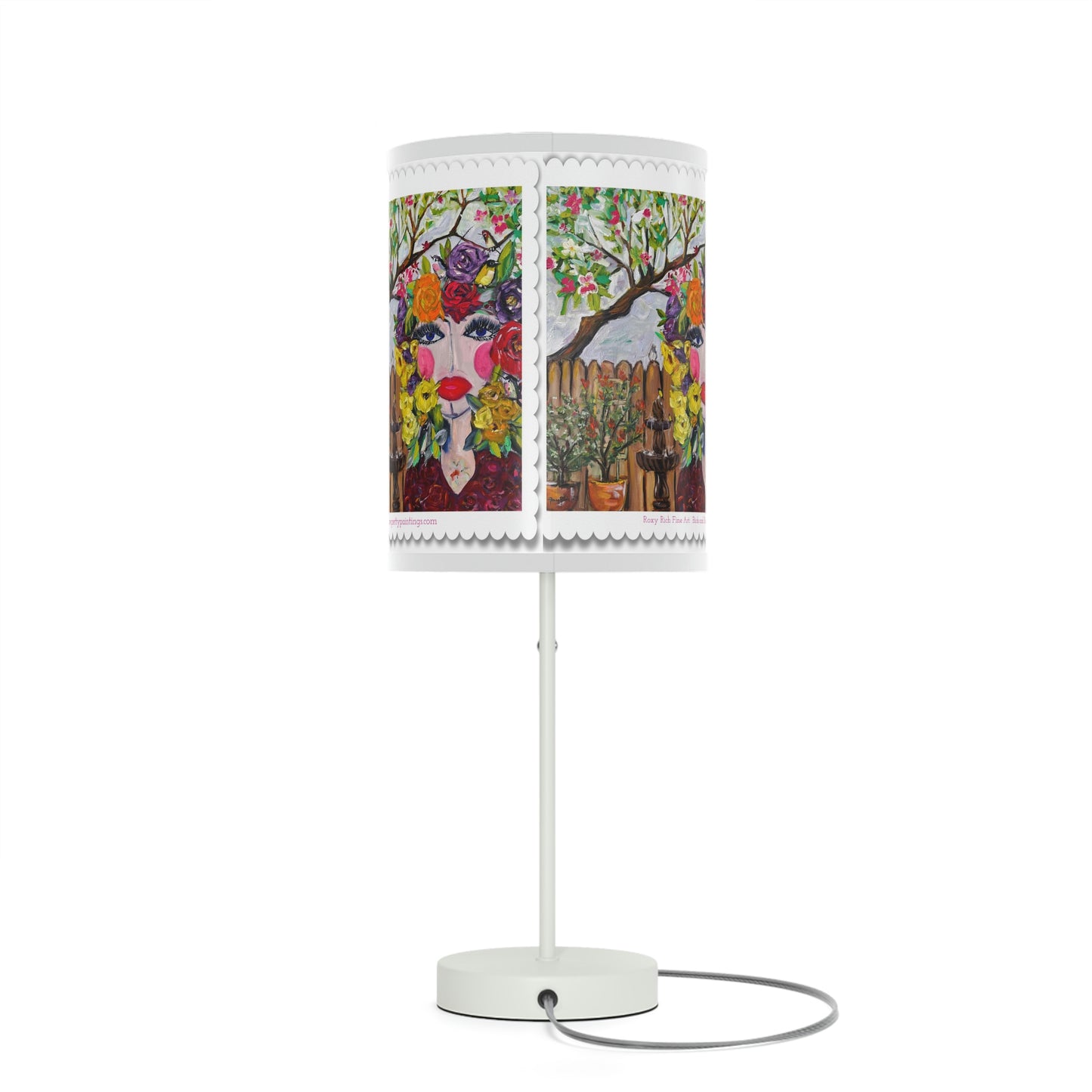 Lámpara Birds and Blossoms con soporte, enchufe EE. UU.|CA