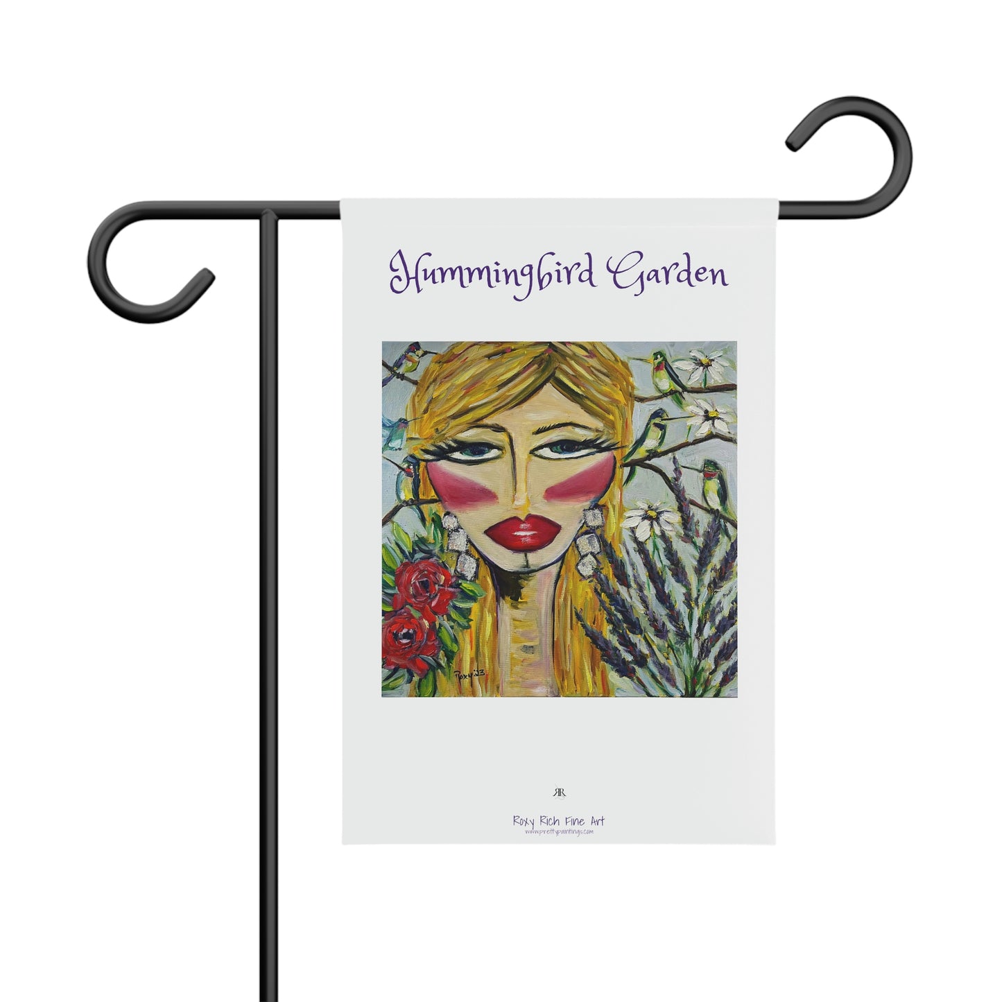 Hummingbird Garden (Hummingbird Lady) - Garden Banner