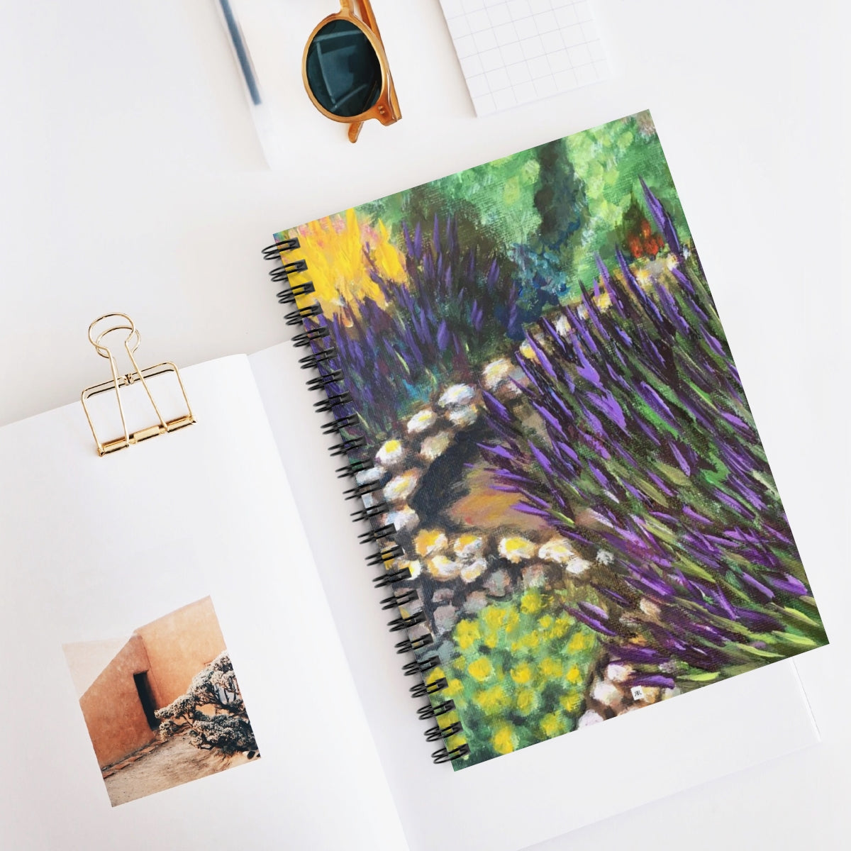 Lavender Garden Spiral Notebook