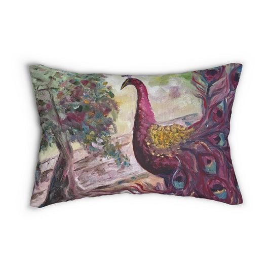 Purple Peacock Cotswolds Lumbar Pillow