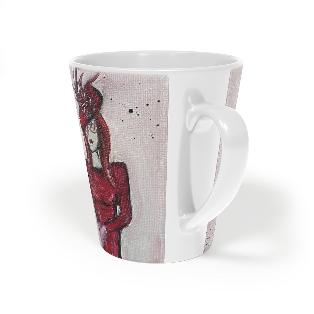 Fascinating in Red  Latte Mug, 12oz