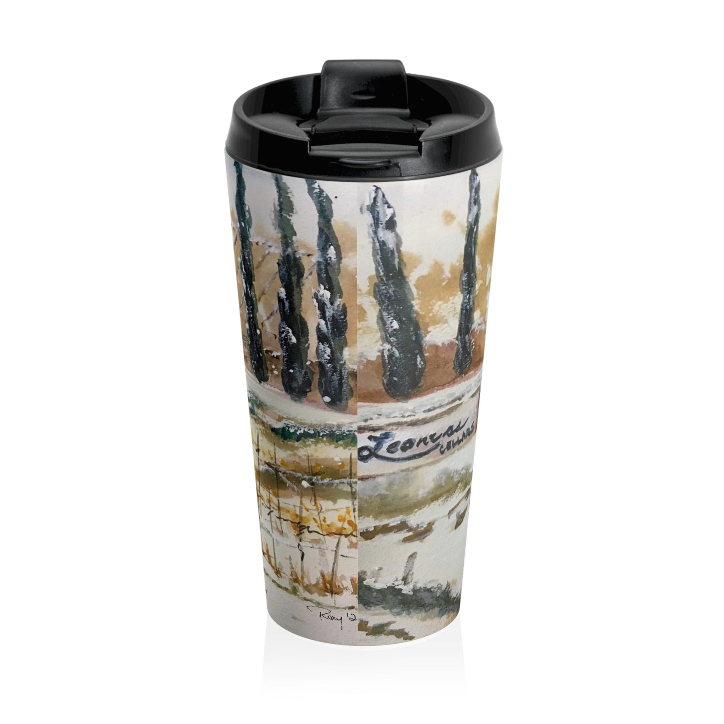 Leoness Cellars (that day it snowed)) Temecula Stainless Steel Travel Mug