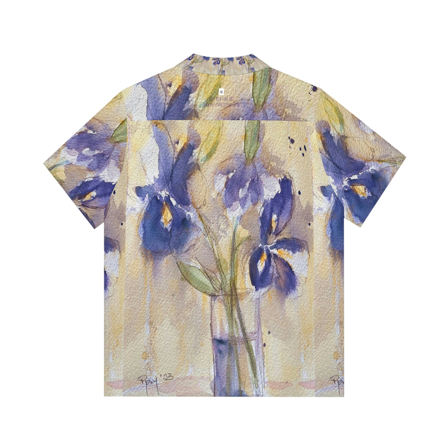 Camisa hawaiana de hombre Purple Irises