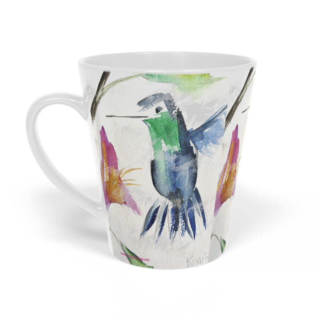 Flying Hummingbird  Latte Mug, 12oz