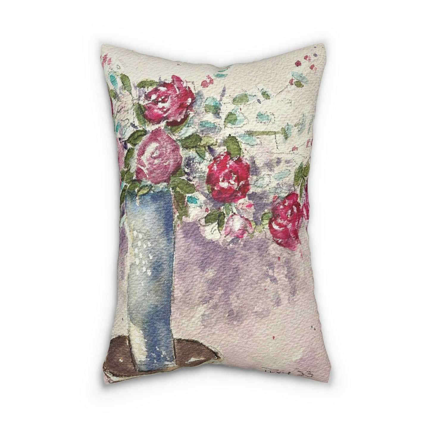 Roses in the Foyer Lumbar Pillow Printed on both Sides