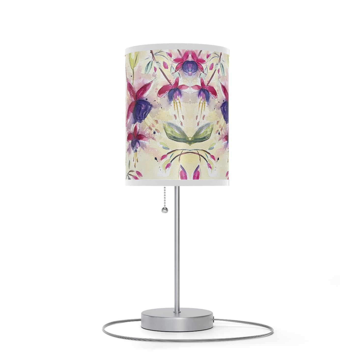 Fluffy Fuchsias Lamp on a Stand, US|CA plug