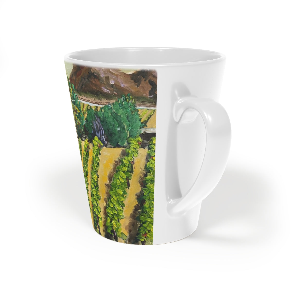 Taza Temecula Latte, 12 oz con pintura "Kirk's View at Somerset"