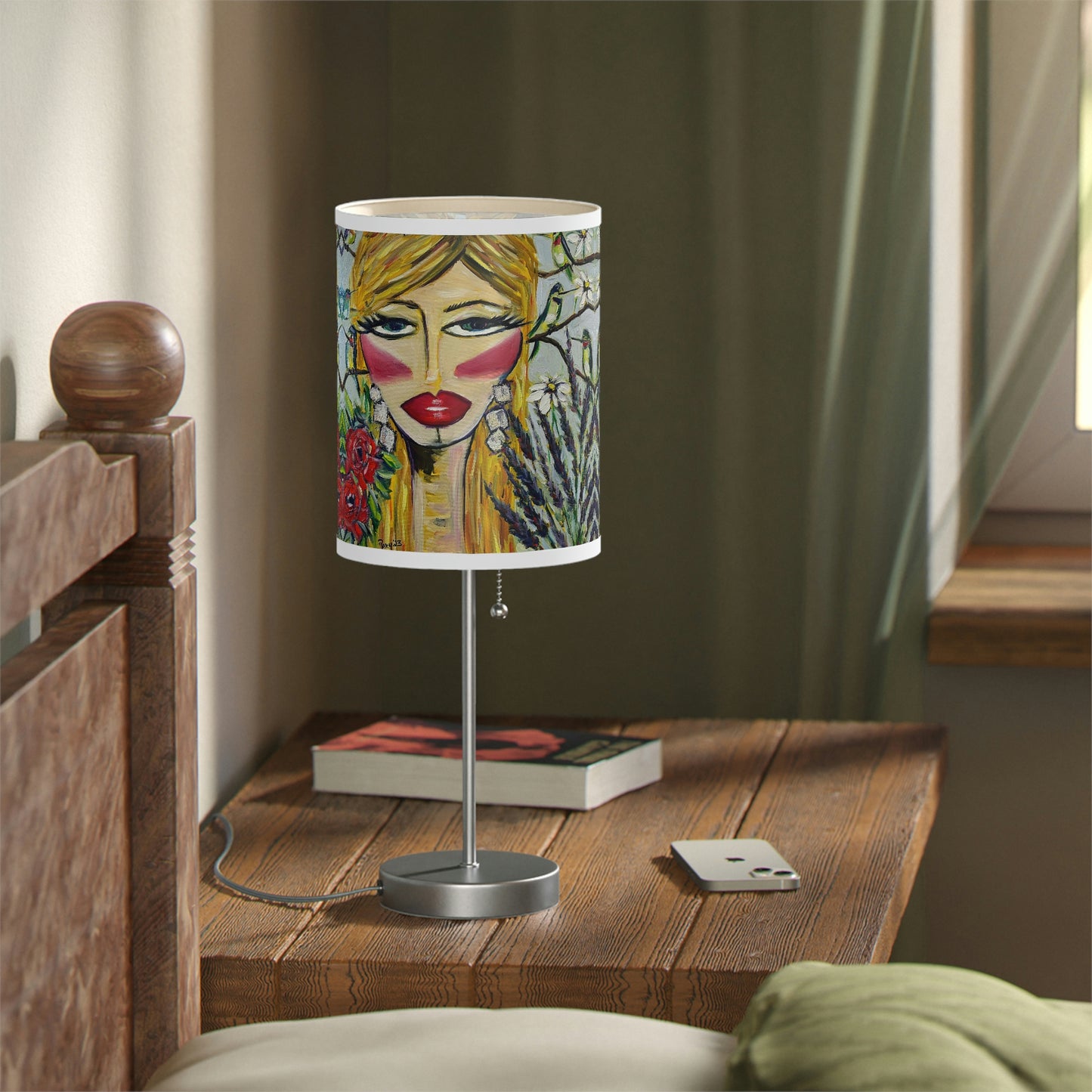 Hummingbird Lady Lamp on a Stand, US|CA plug