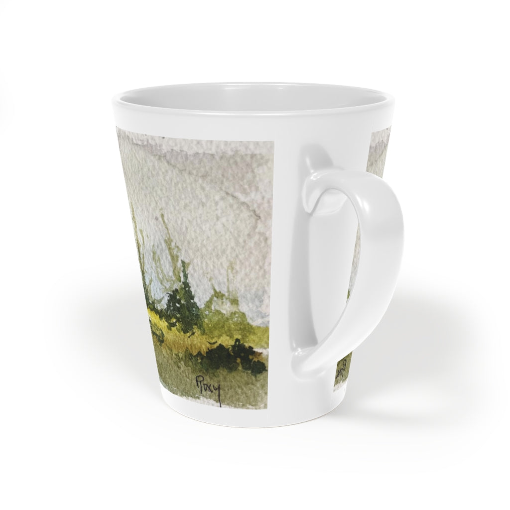 Green Landscape  Latte Mug, 12oz