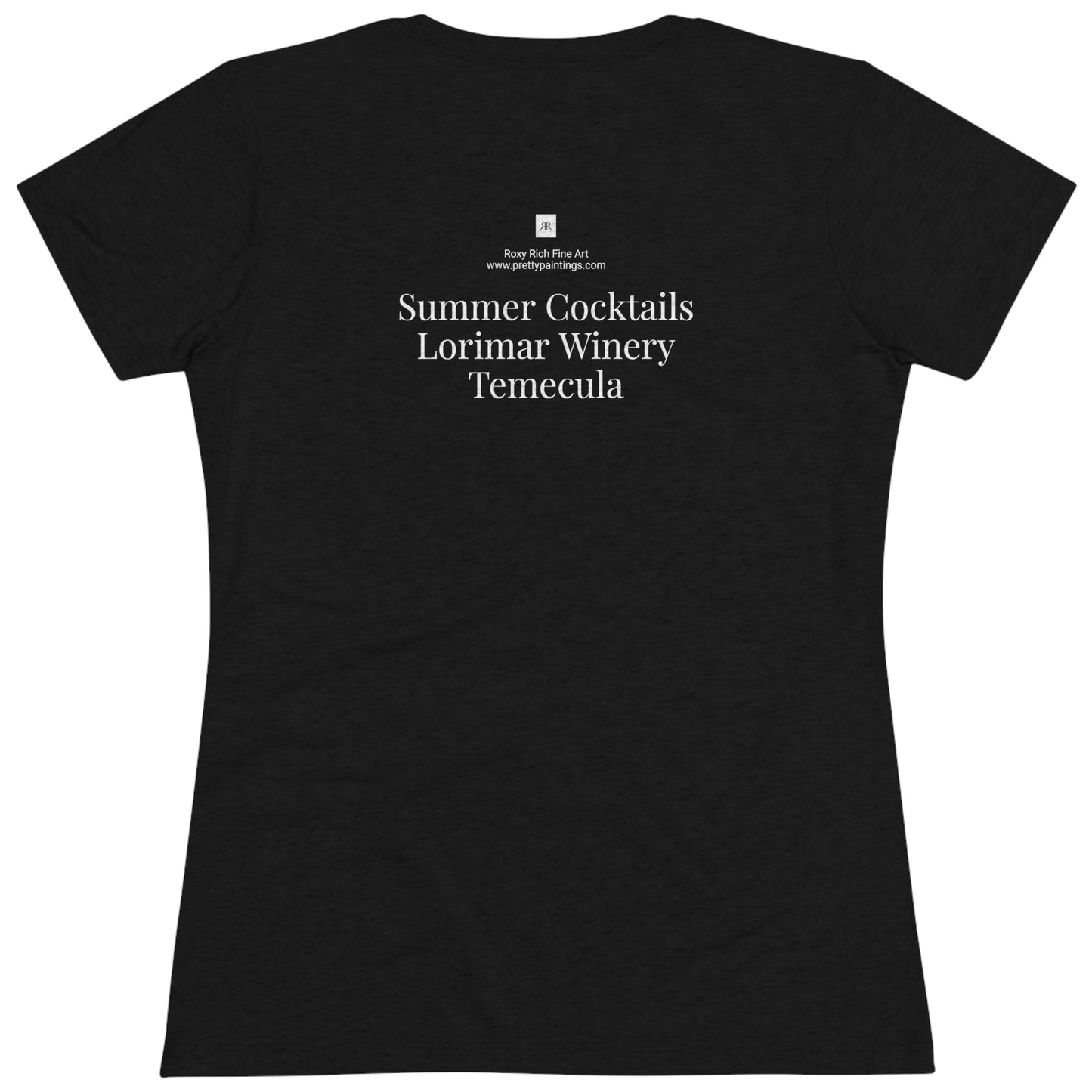 Summer Cocktails at Lorimar Winery Temecula Women's fitted Triblend Tee  tee shirt