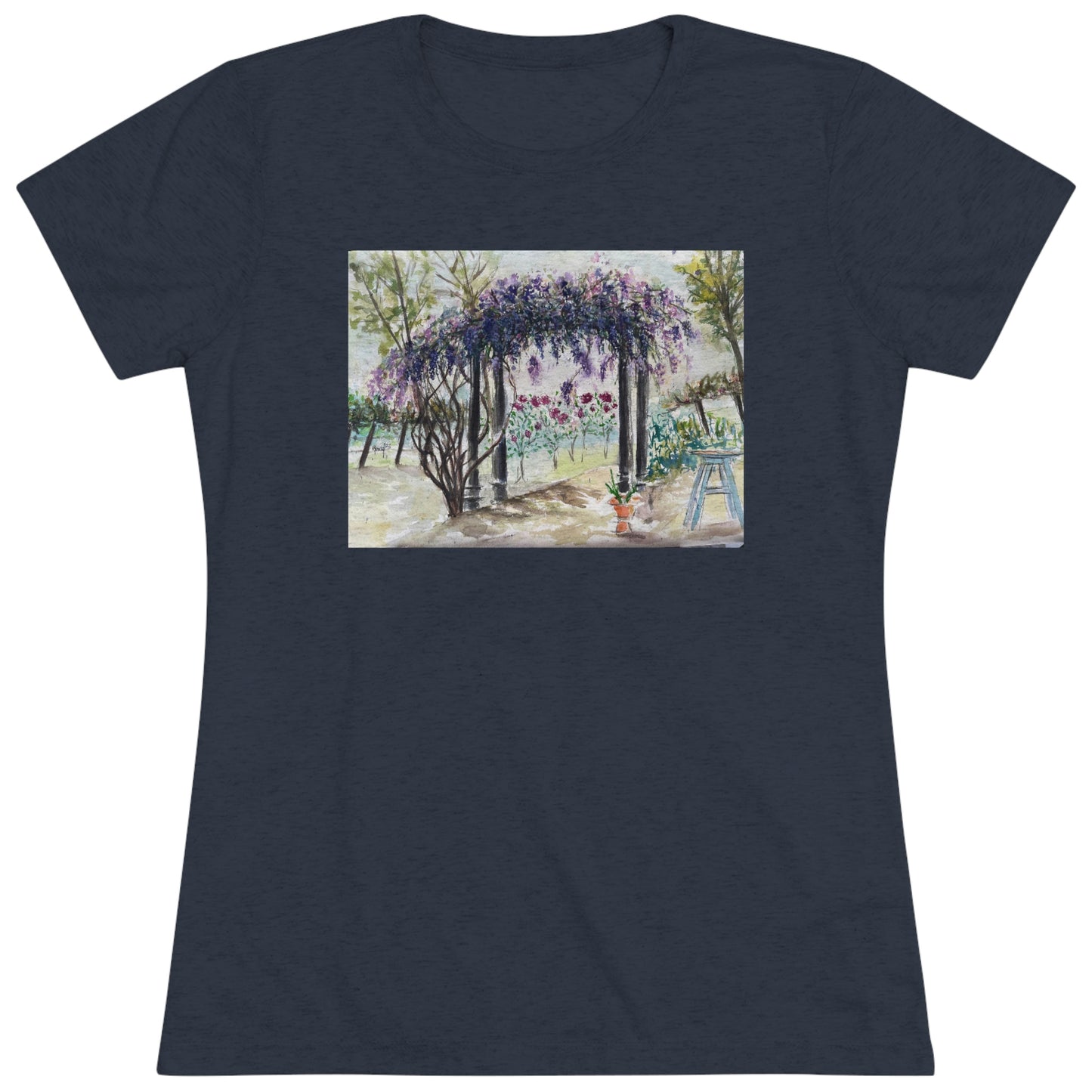 Wisteria at Somerset (sans cadre) Tee-shirt Triblend Tee ajusté pour femmes