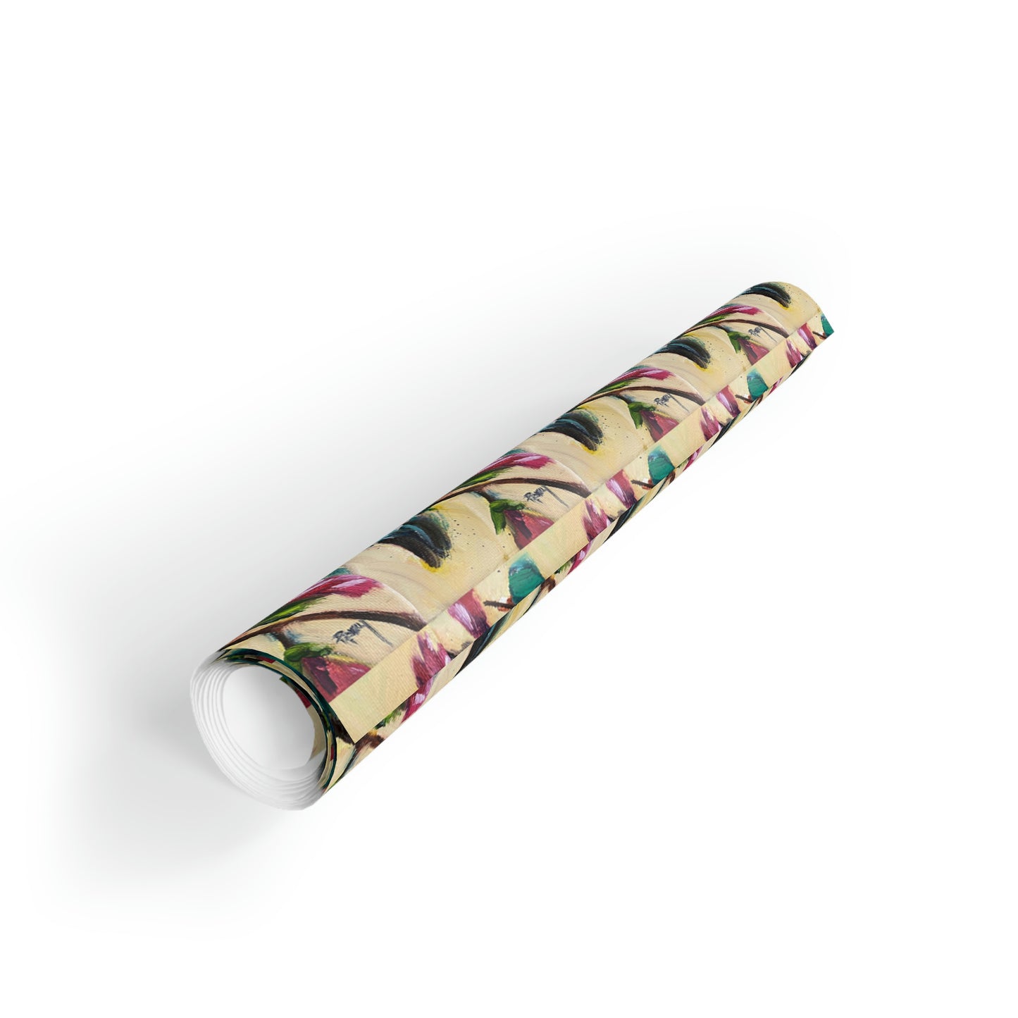 Rollos de papel de regalo con estampado de colibrí en un rosal, 1 pieza