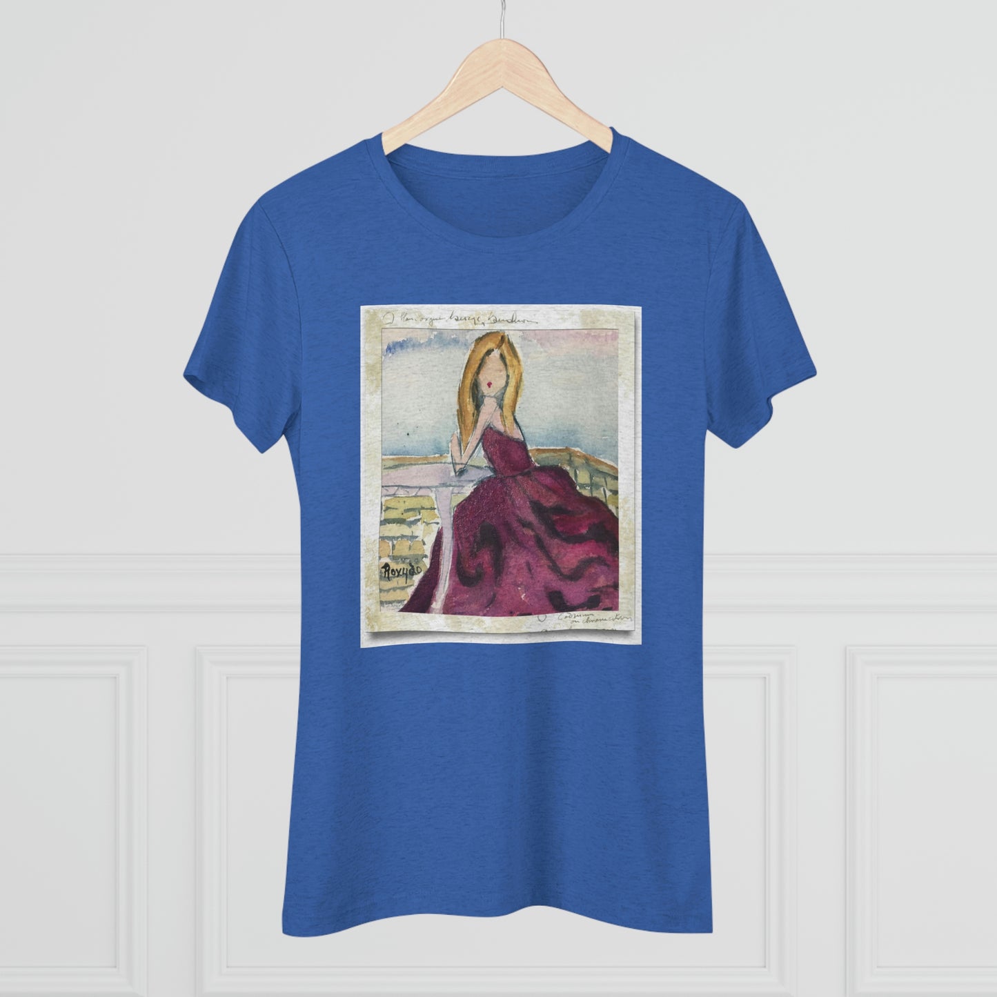 Beach Babe in a Gown Women's fitted Triblend Tee  tee shirt