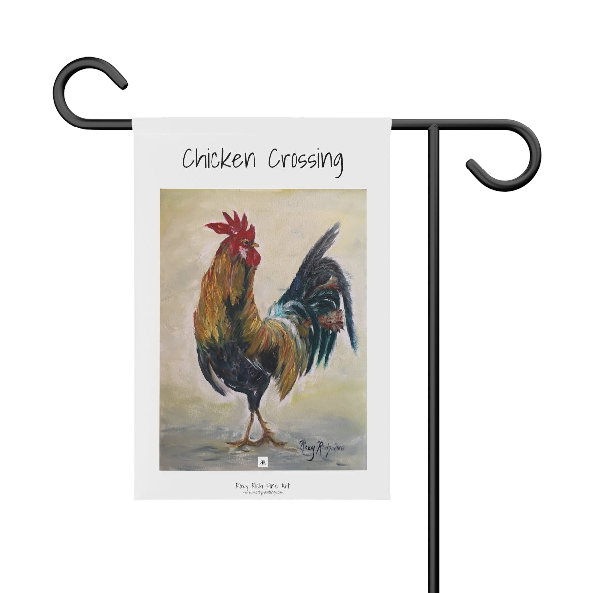 Chicken Crossing Rooster Garden ou bannière de coup de poulet