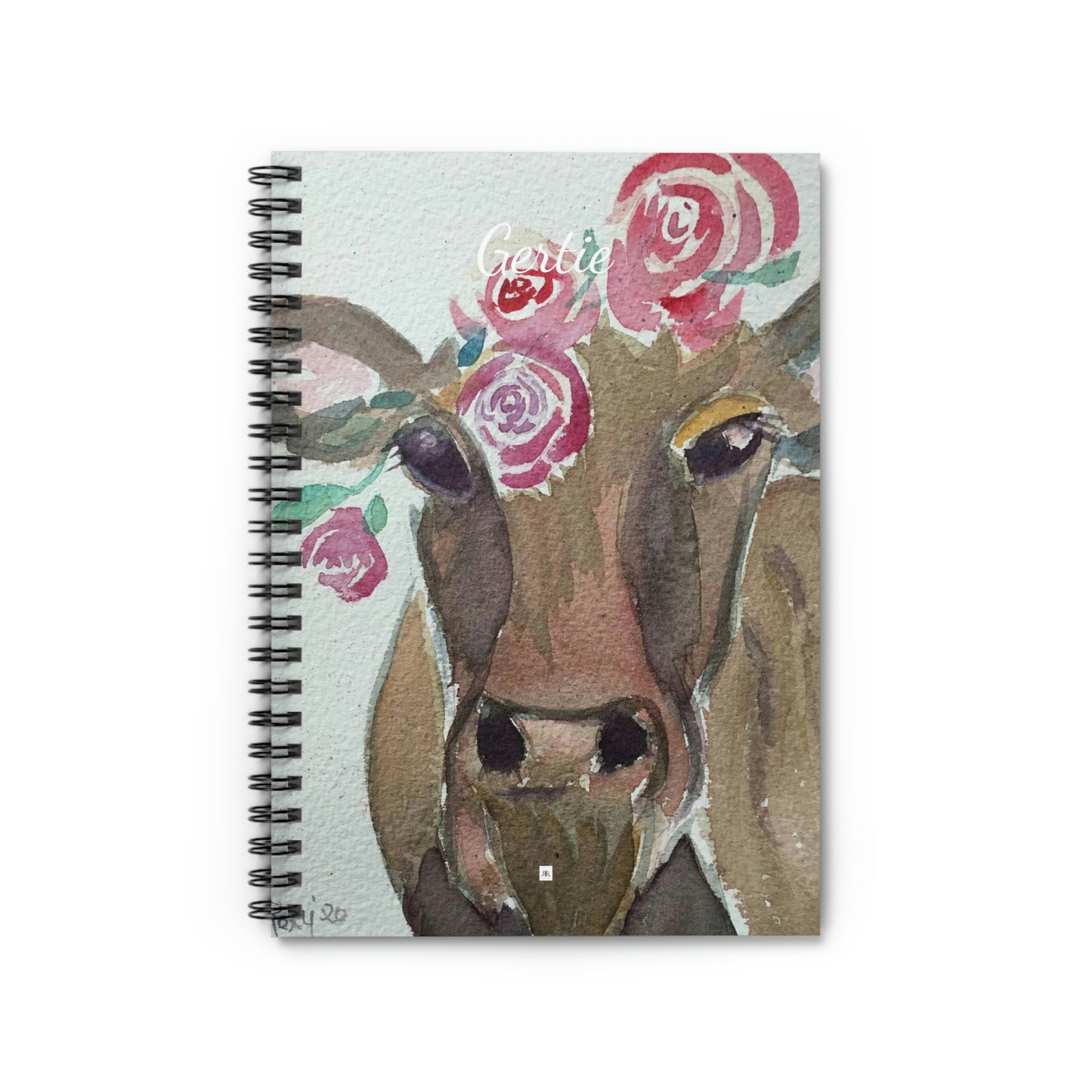 Gertie - Peinture de vache fantaisiste Cahier à spirale