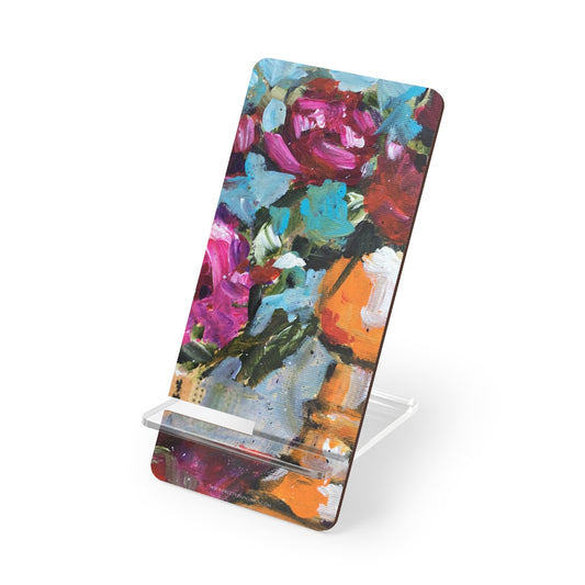 Roses in an Orange Goblet  Cell Phone Stand